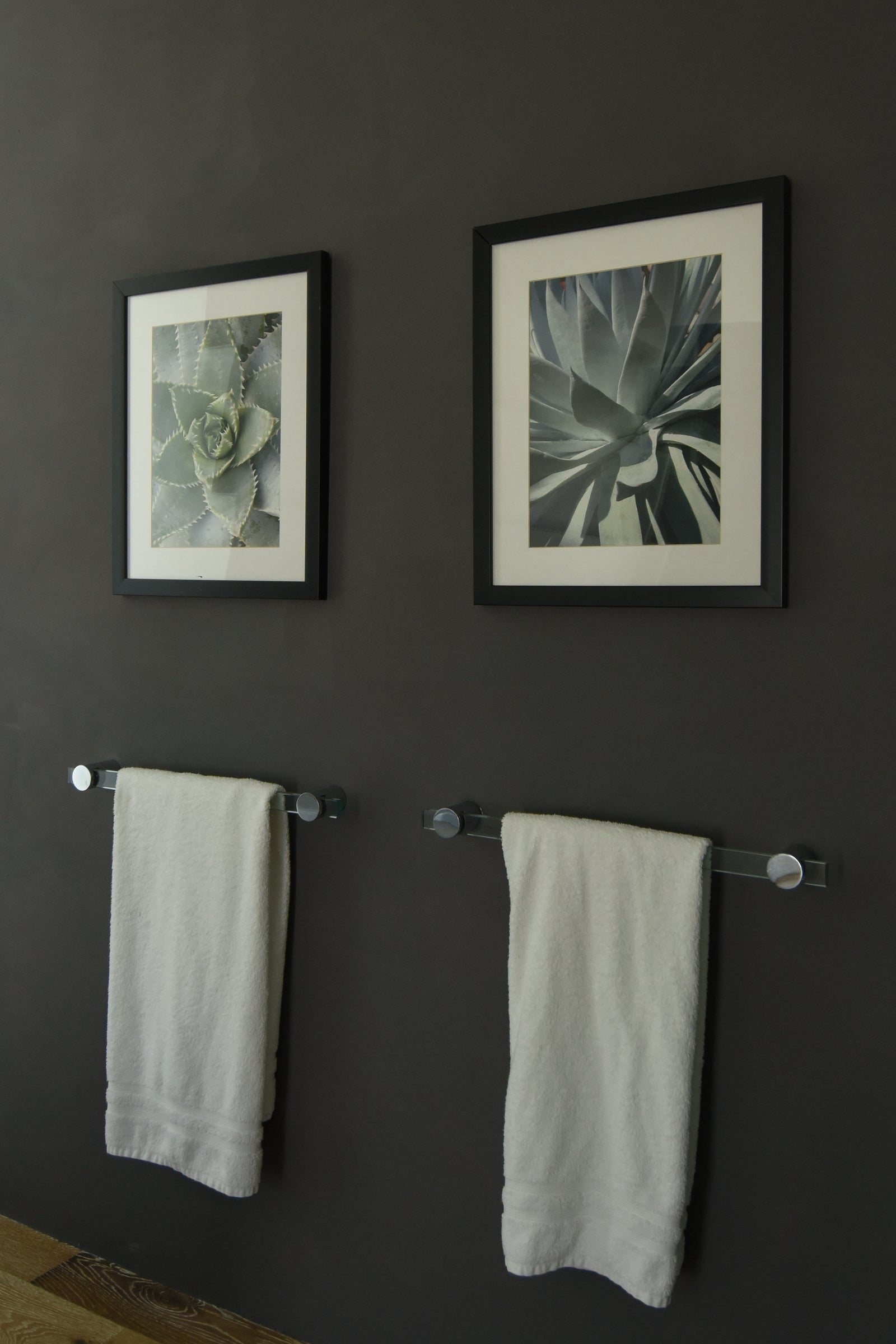 Boron Suede Paint on powder room walls