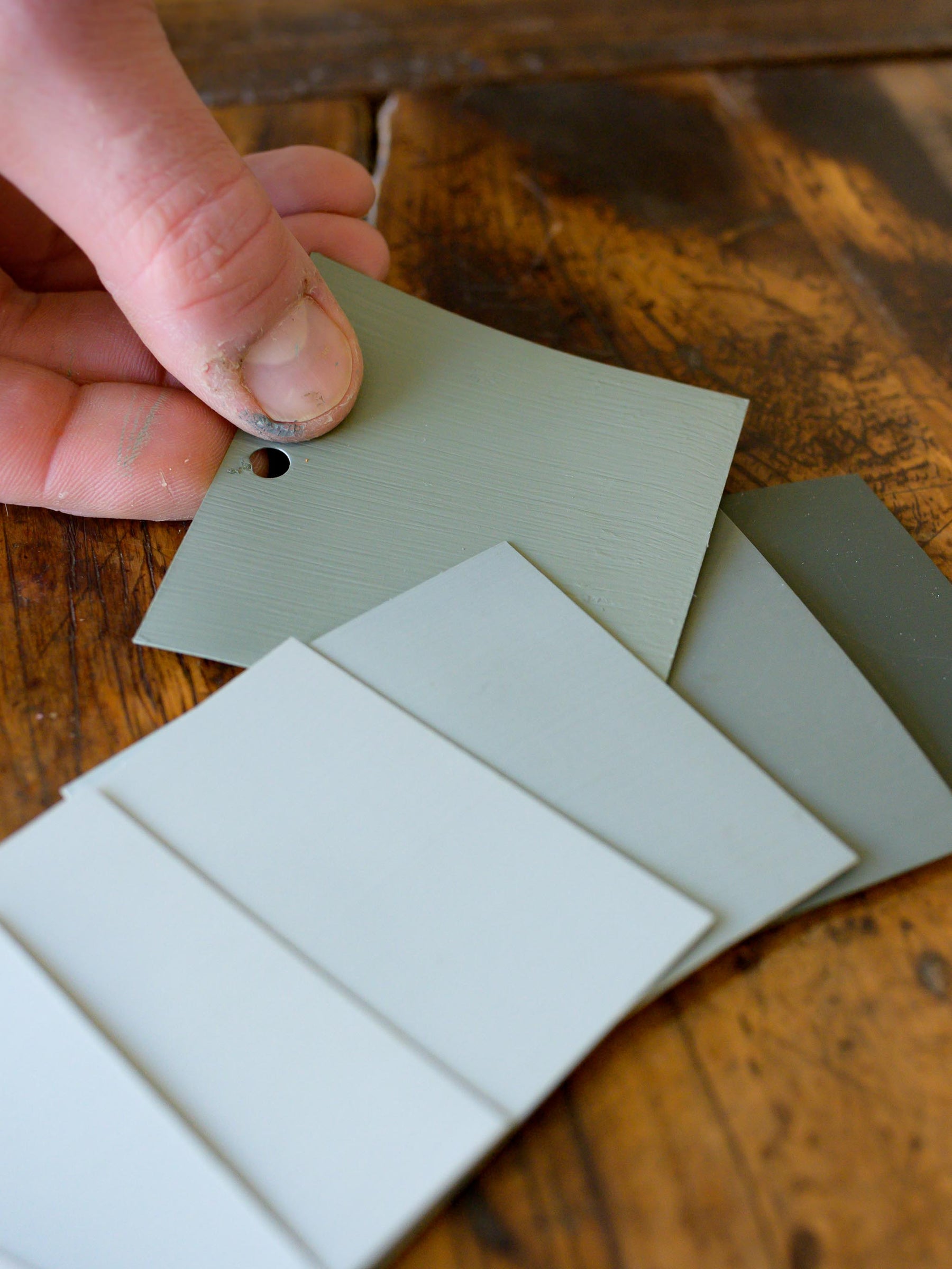 Metallic Paint sample chips